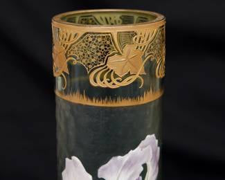 Legras Mont Joye art glass vase, beautiful art nouveau design