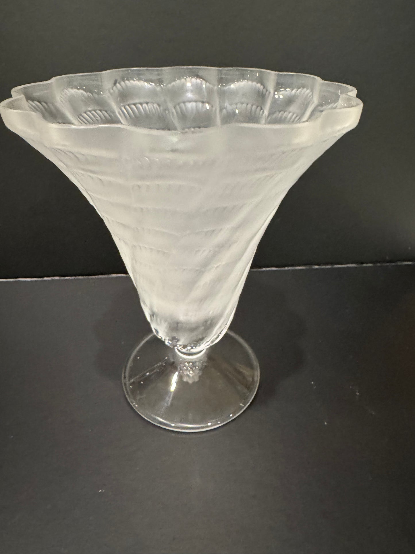 Lalique Swirl Vase