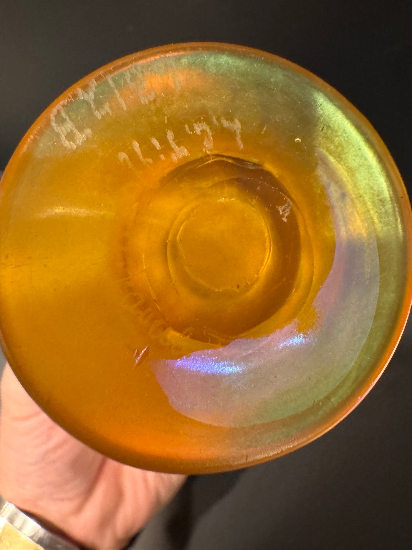Tiffany Studios Gold Favrile Art Glass Two-Handled Cabinet Vase, Signed L.C. Tiffany — Favrile