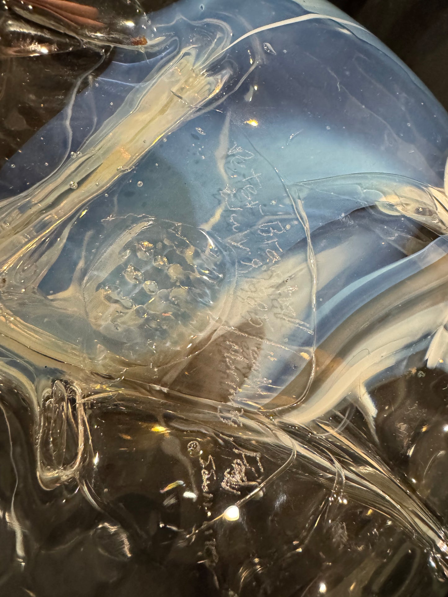 Exceptional Peter Bramhall Glass Sculpture - "Internal Landscape" Series
