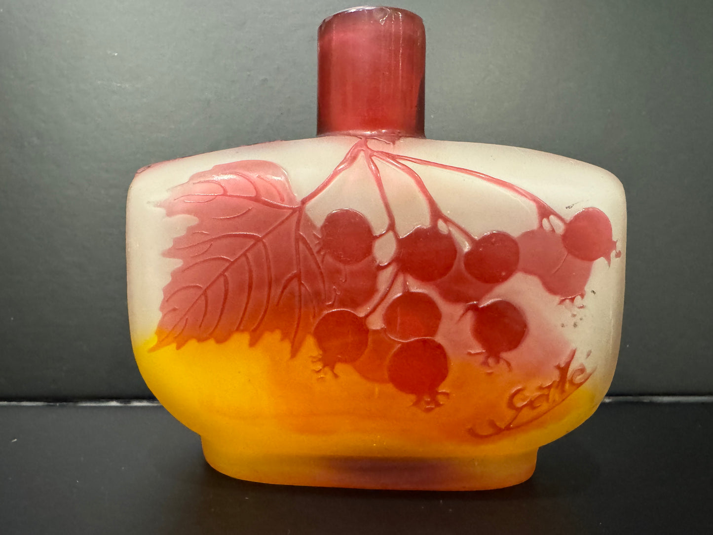 Rare Émile Gallé Cameo Glass Perfume Bottle