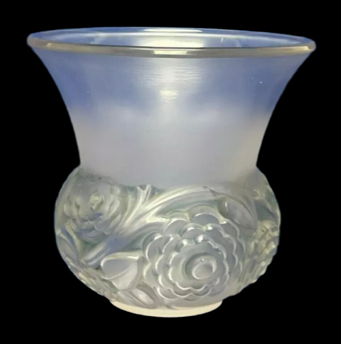 Vintage Rene Lalique Renoncules Opalescent France 6” Flower Vase!