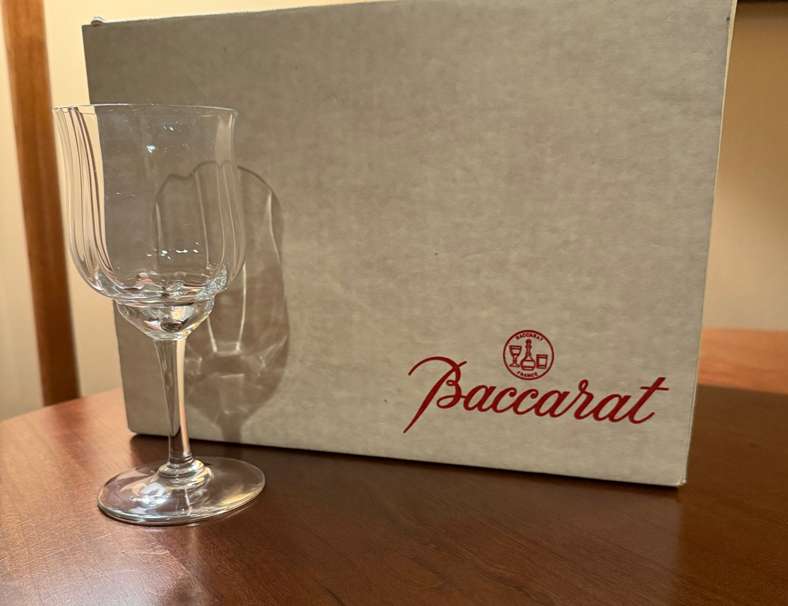 Set of 6 Baccarat Crystal Wine Glasses