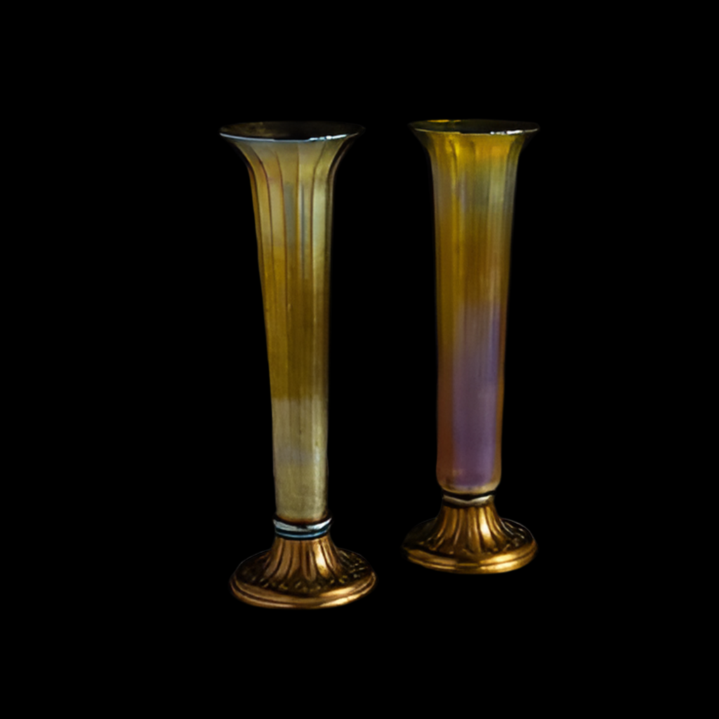 Louis C. Tiffany Furnaces, Inc. (New York, 1920–1928) Pair of Trumpet vases, c. 1925 USA