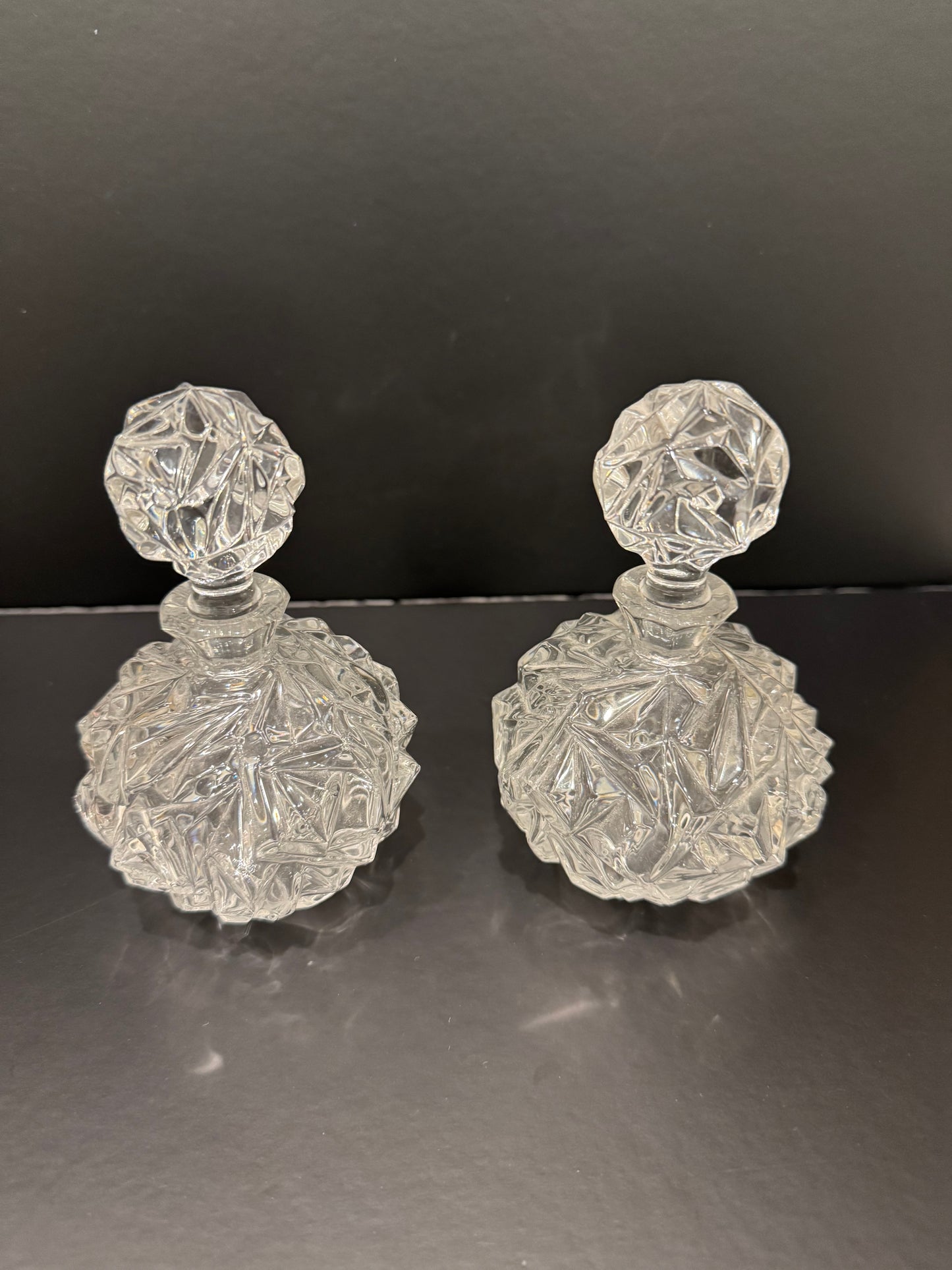 Tiffany and Co rock-cut perfumes ( pair)