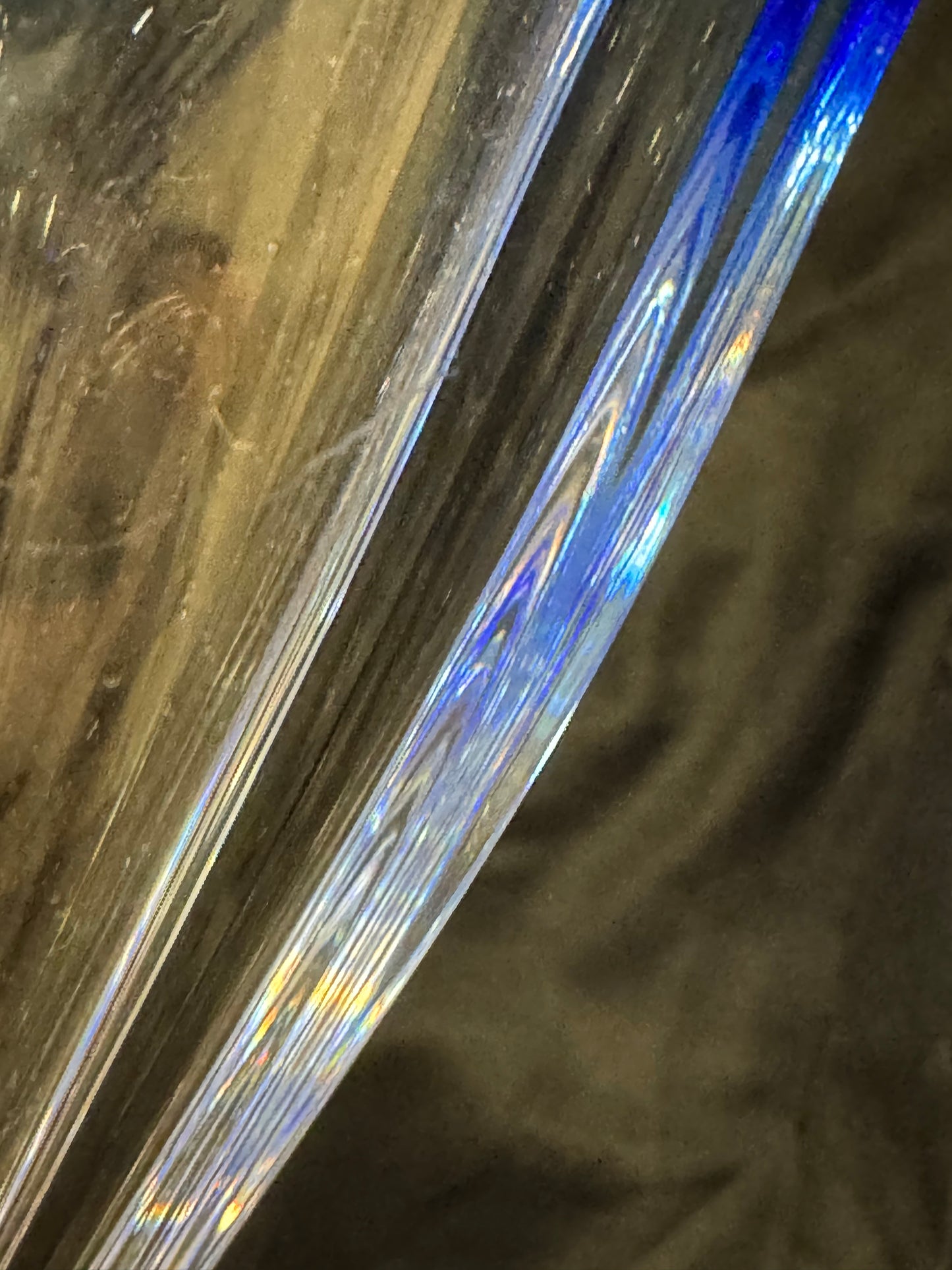 Massive Signed Steuben Grotesque Vase in Clear and Blue