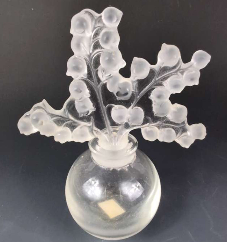 Lalique Perfume Bottle France Clairefontaine Lily of the Valley Crystal