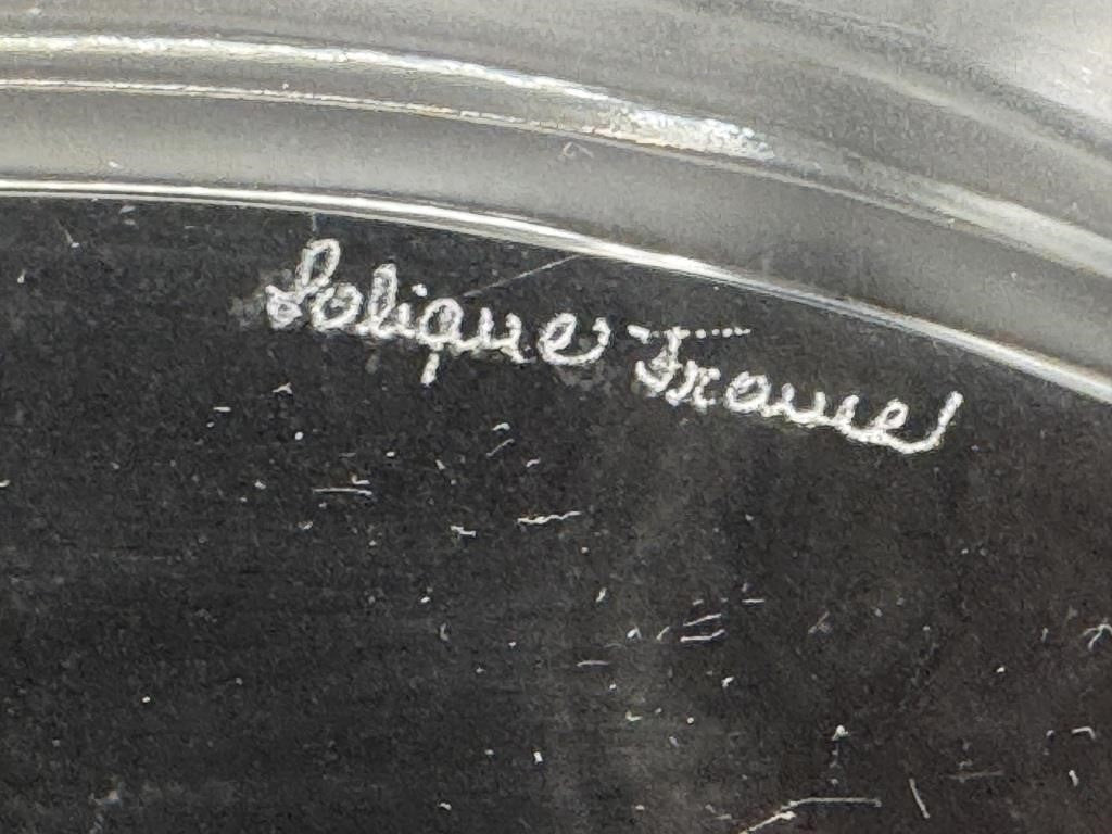 Lalique Frosted Oval Art Glass Plate