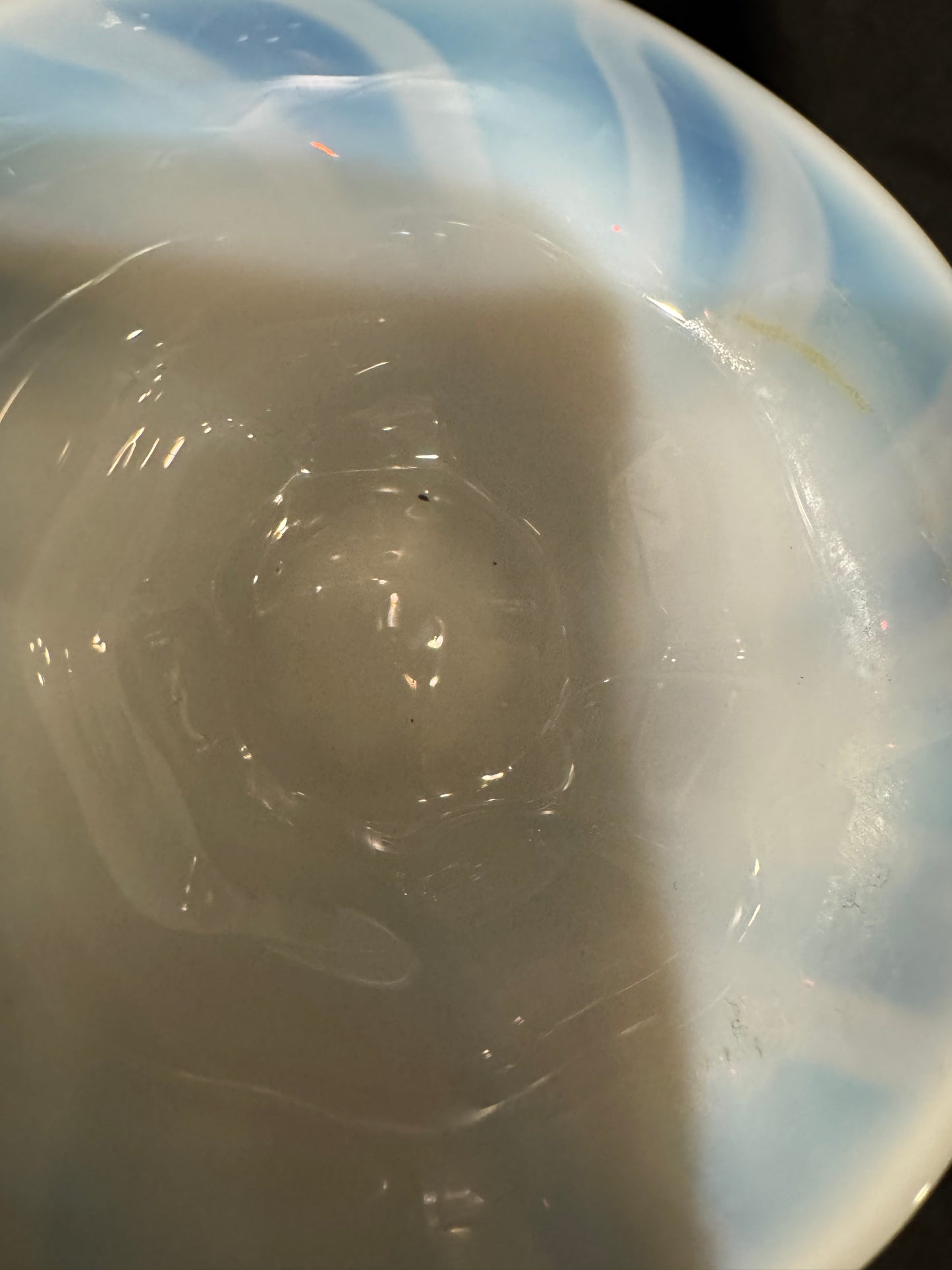 Pastel Opalescent Compote by Louis Comfort Tiffany / Tiffany Studios - Turquoise Art Glass