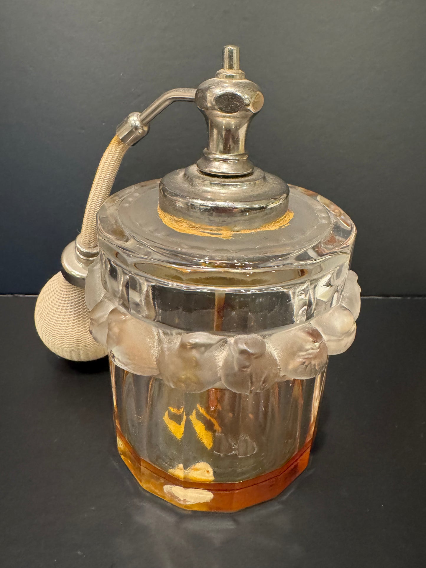 Rare Lalique Vintage Crystal Perfume Atomizer