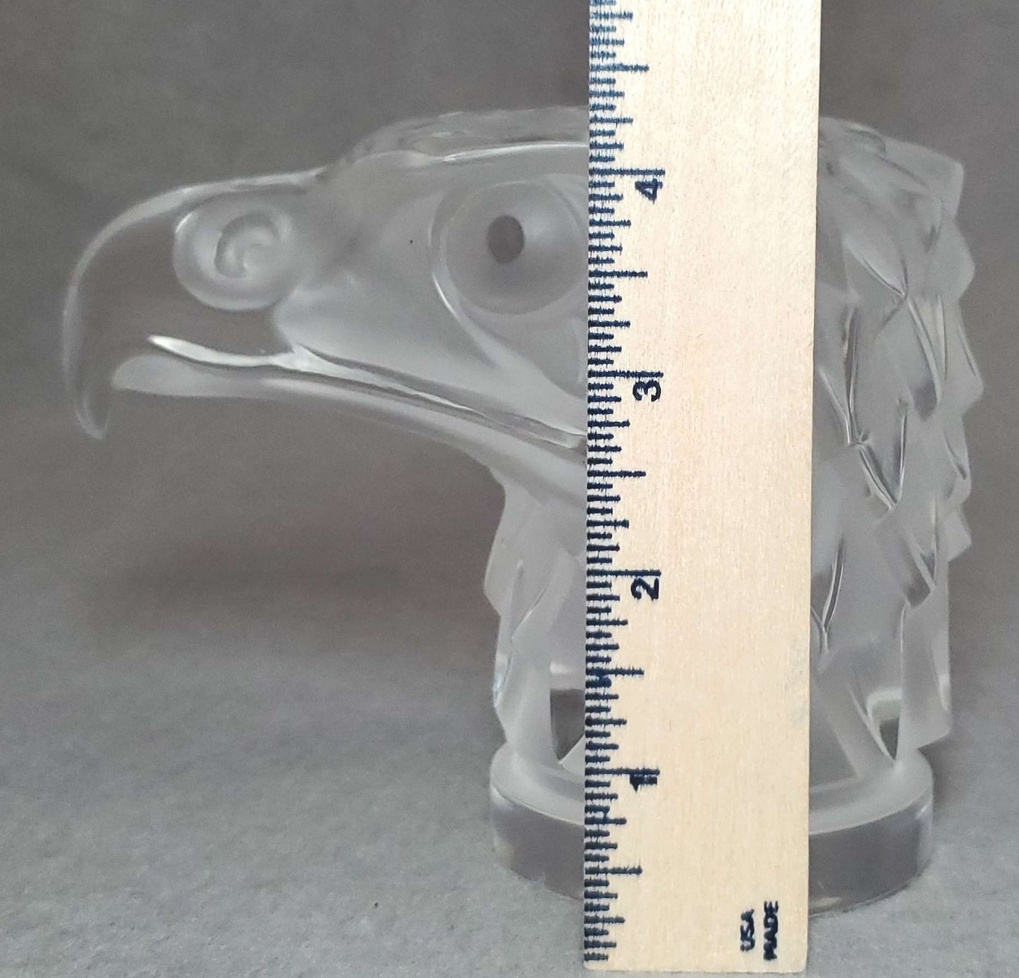 Majestic Lalique Crystal Eagle Head