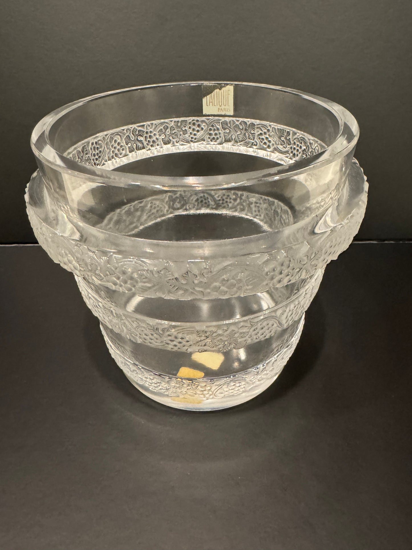 Lalique Crystal Ricquewihir 3 banded wine cooler