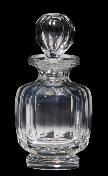 Baccarat Crystal Round Perfume Bottle & Stopper Malmaison