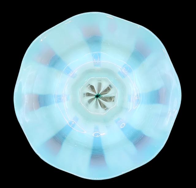 Louis Comfort Tiffany Favrile Pastel Opalescent Glass Footed Fruit Vase