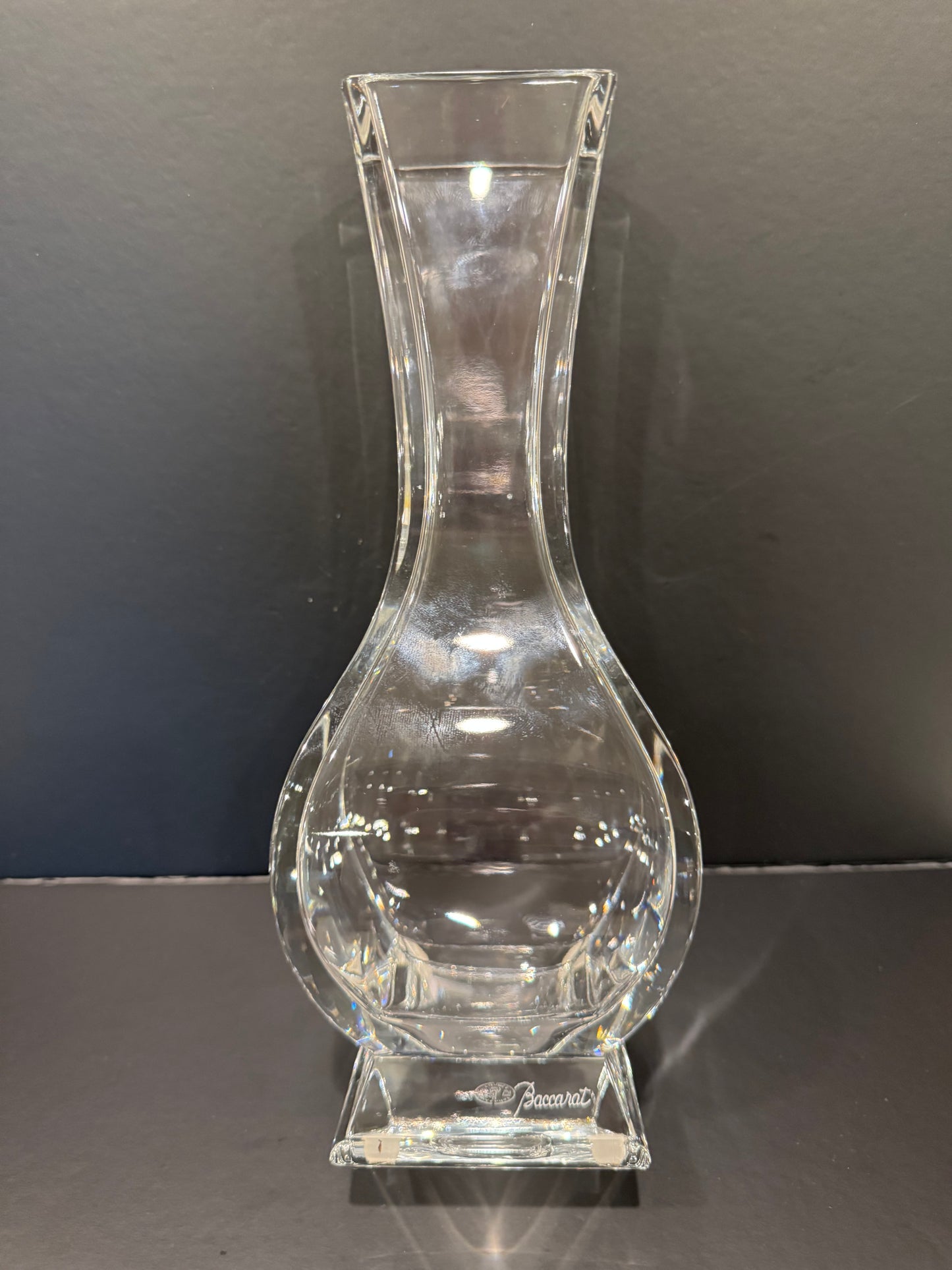 Baccarat Lotus Flower Crystal Art Glass Vase