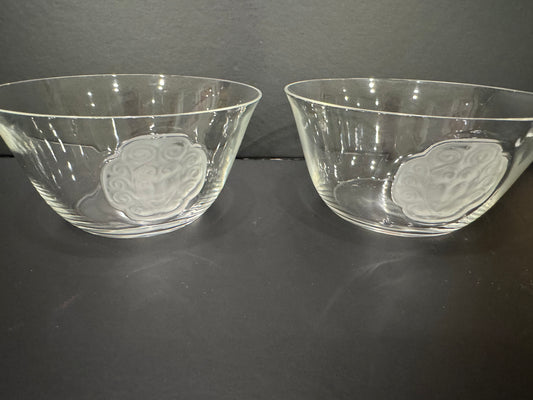 R Lalique Barr Bowls Set 2