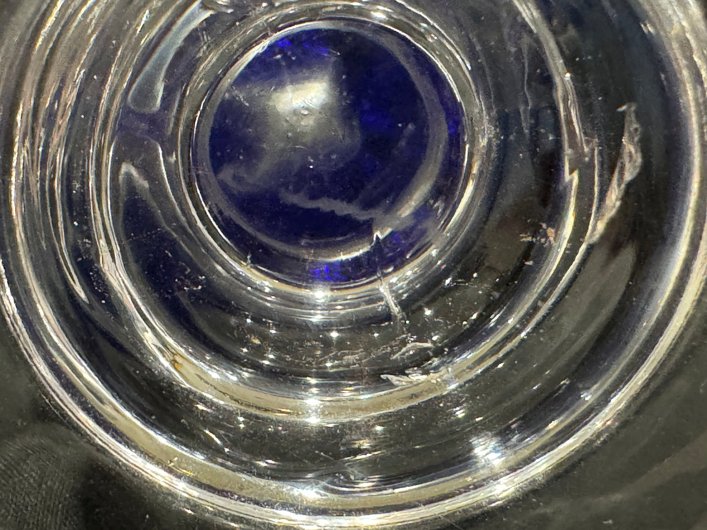 Massive Signed Steuben Grotesque Vase in Clear and Blue