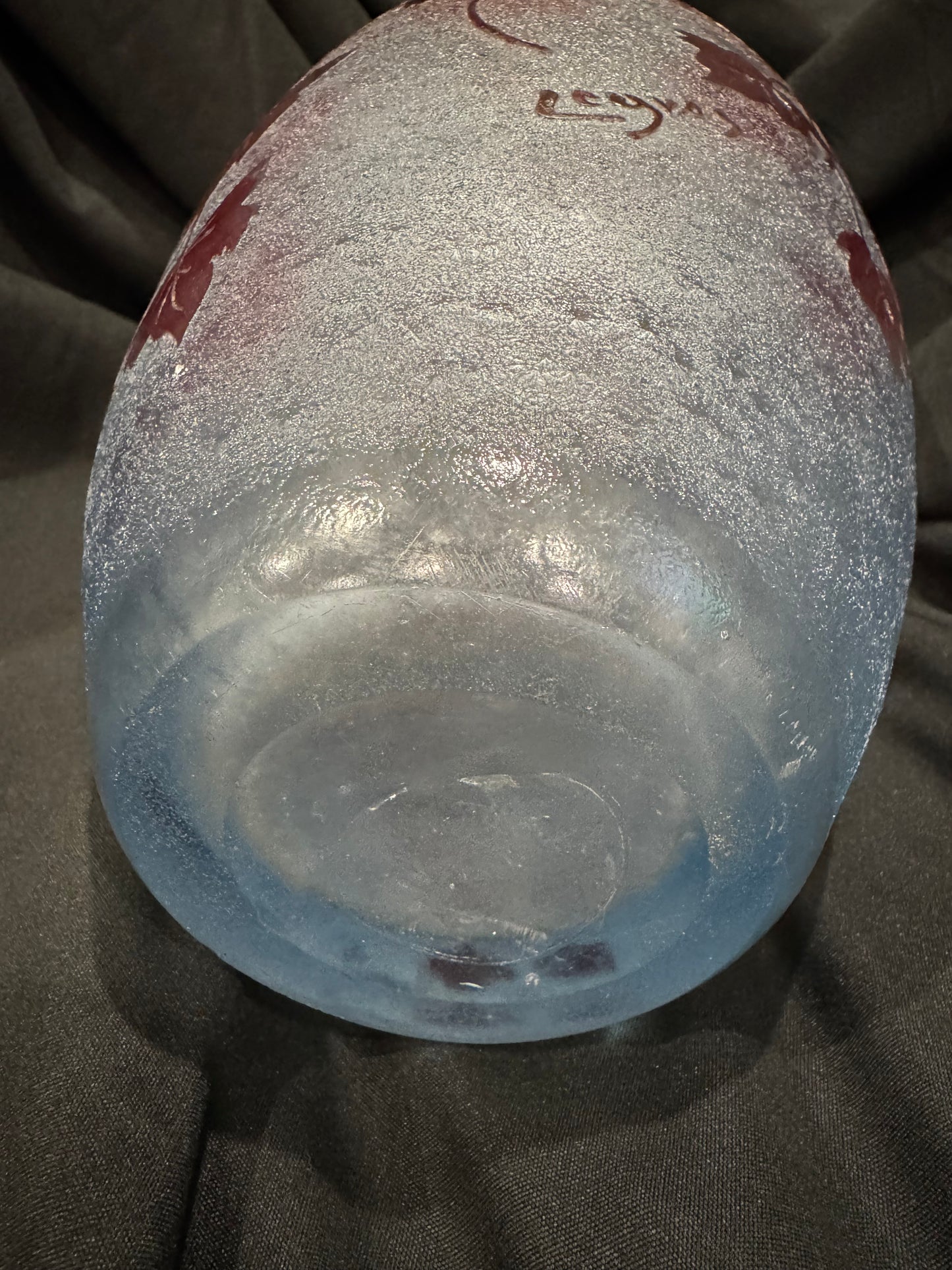 Legras Rubis Series Cameo Vase c1910