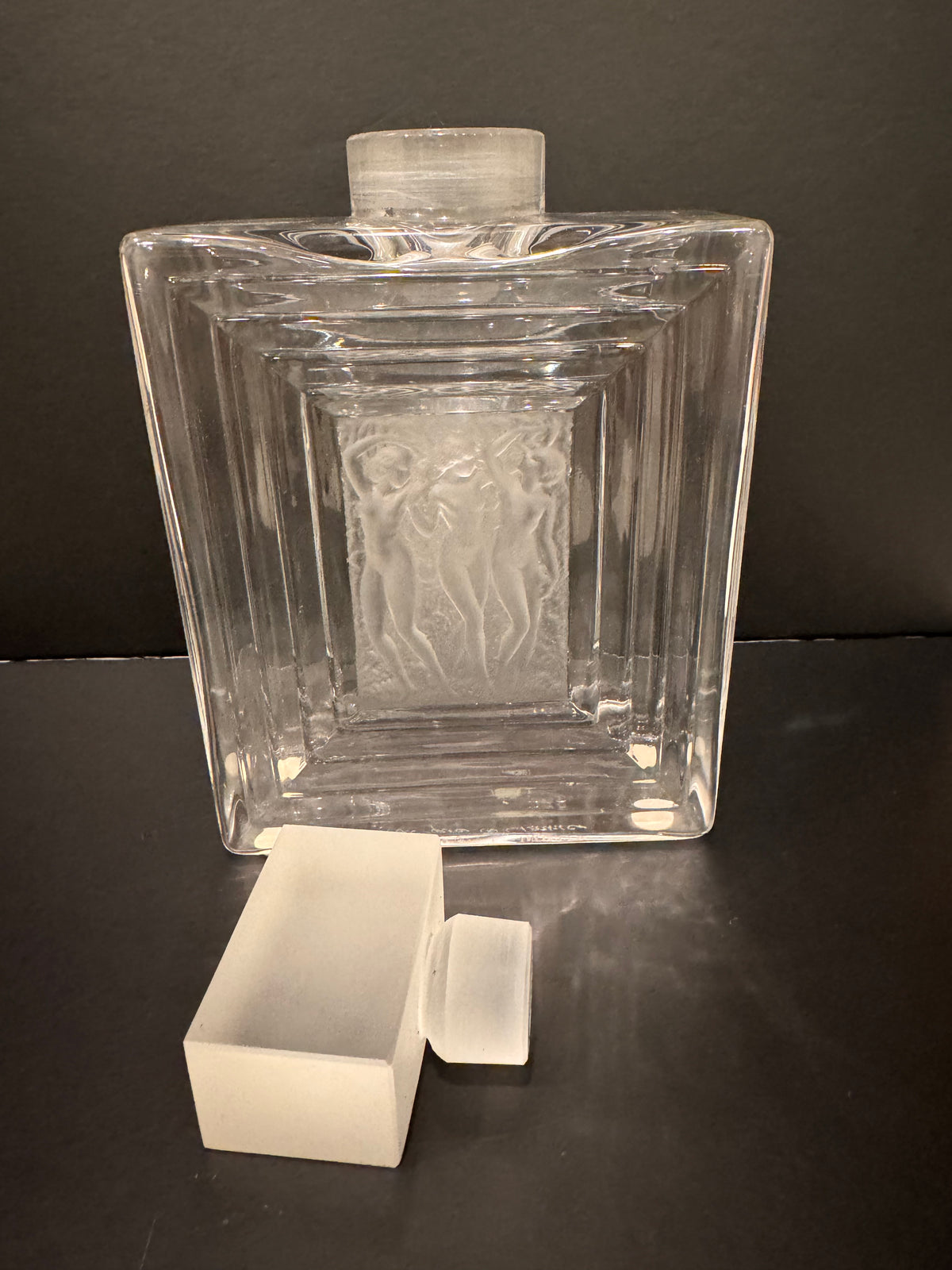 Lalique "Duncan" Crystal Perfume Bottle — Pristine