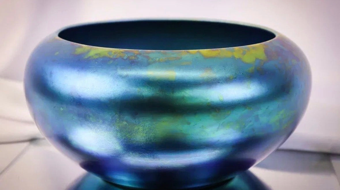 Steuben Blue Aurene Art Glass #2687 Bowl