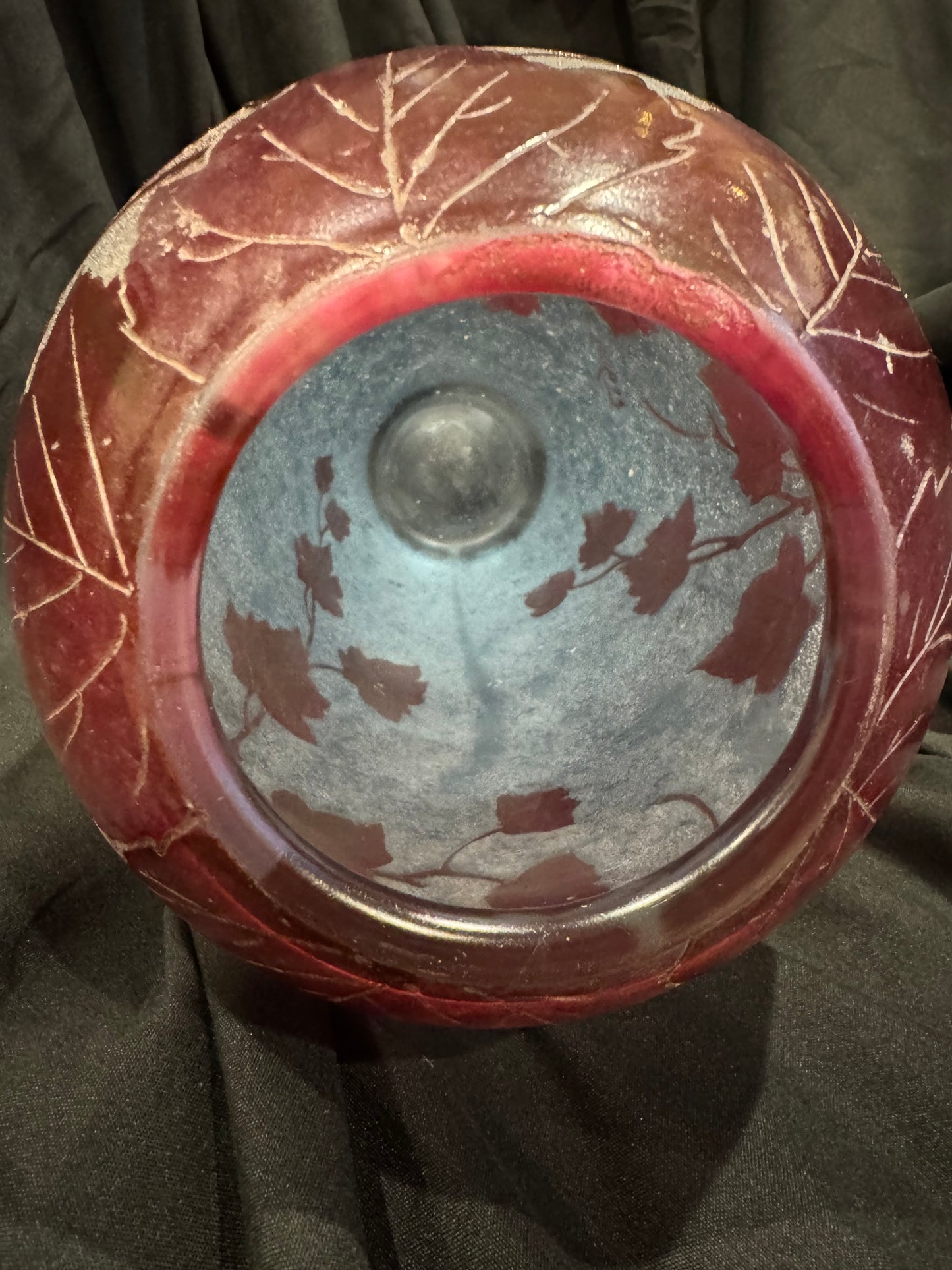 Legras Rubis Series Cameo Vase c1910