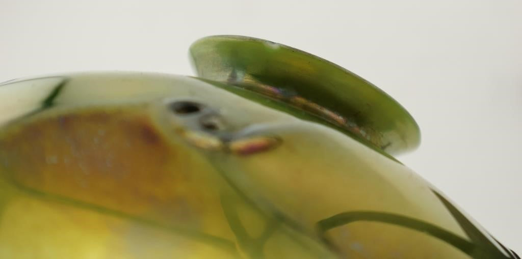 Tiffany Studios Bronze Boudoir Lamp w/ Favrile “ Pigtail” Shade