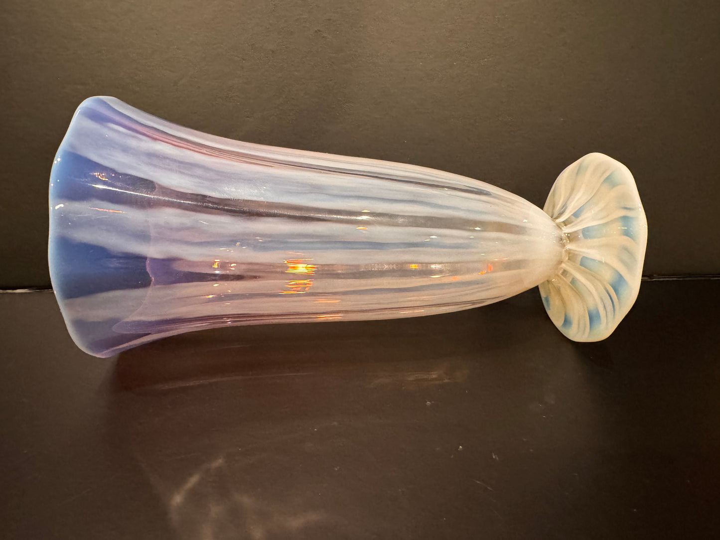 Signed Tiffany Studios Opalescent Pastel Violet Iced Tea Glass
