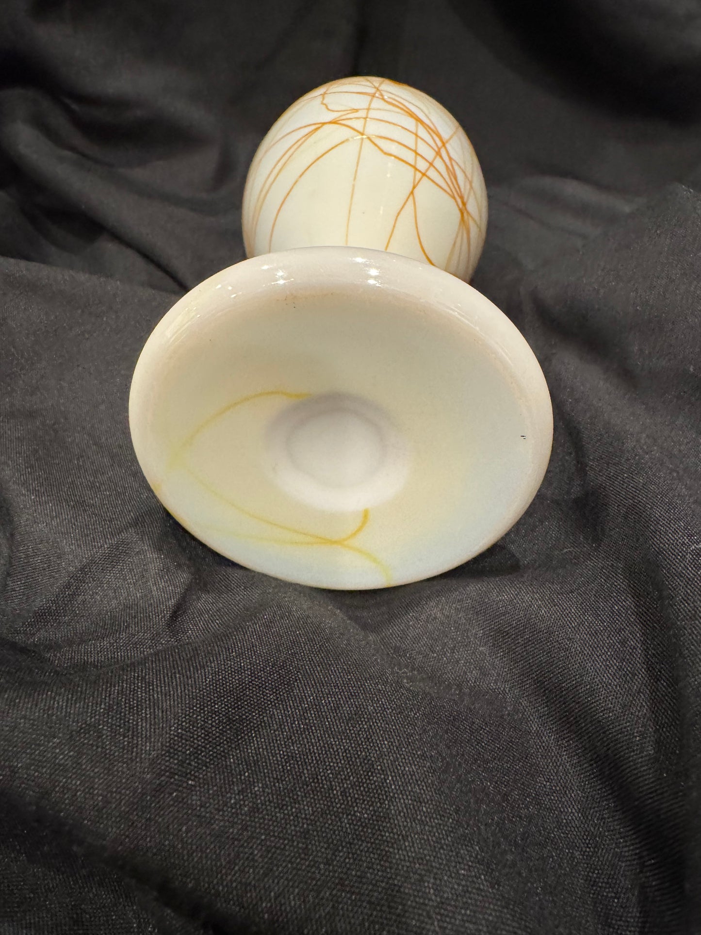 Steuben Art Glass Vase with Threading