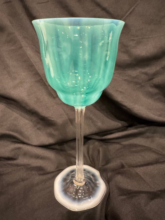 Pastel Opalescent Wine Glass by Louis Comfort Tiffany / Tiffany Studios