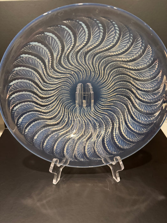 René Lalique Opalescent "Actinia" Plate(signed R. Lalique)