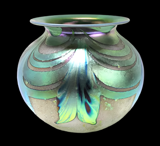 Daniel Lotton 1991 art glass vase
