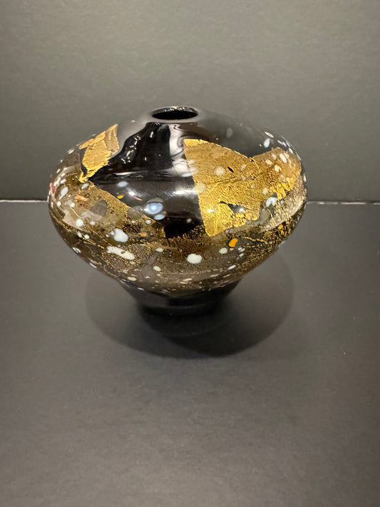 Sharon Fujimoto Art Glass Vase Signed c. 1992