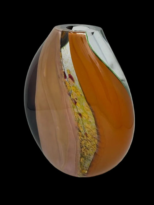 Randi Solin signed "Cintura" Art Glass Vase