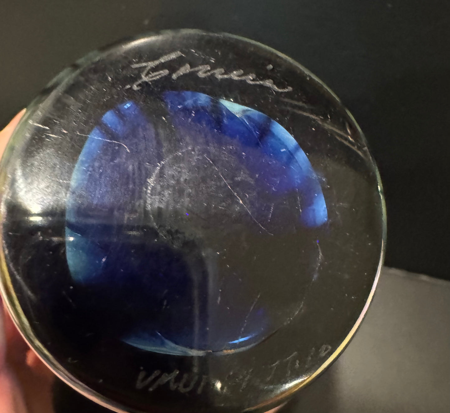 Steven Correia Art Glass Vase - 7" Iridescent Studio Glass with Wave Pattern