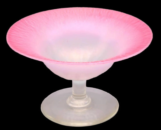 Tiffany Studios Favrile Pastel Pink Stretch Glass Compote, Early 20th Century