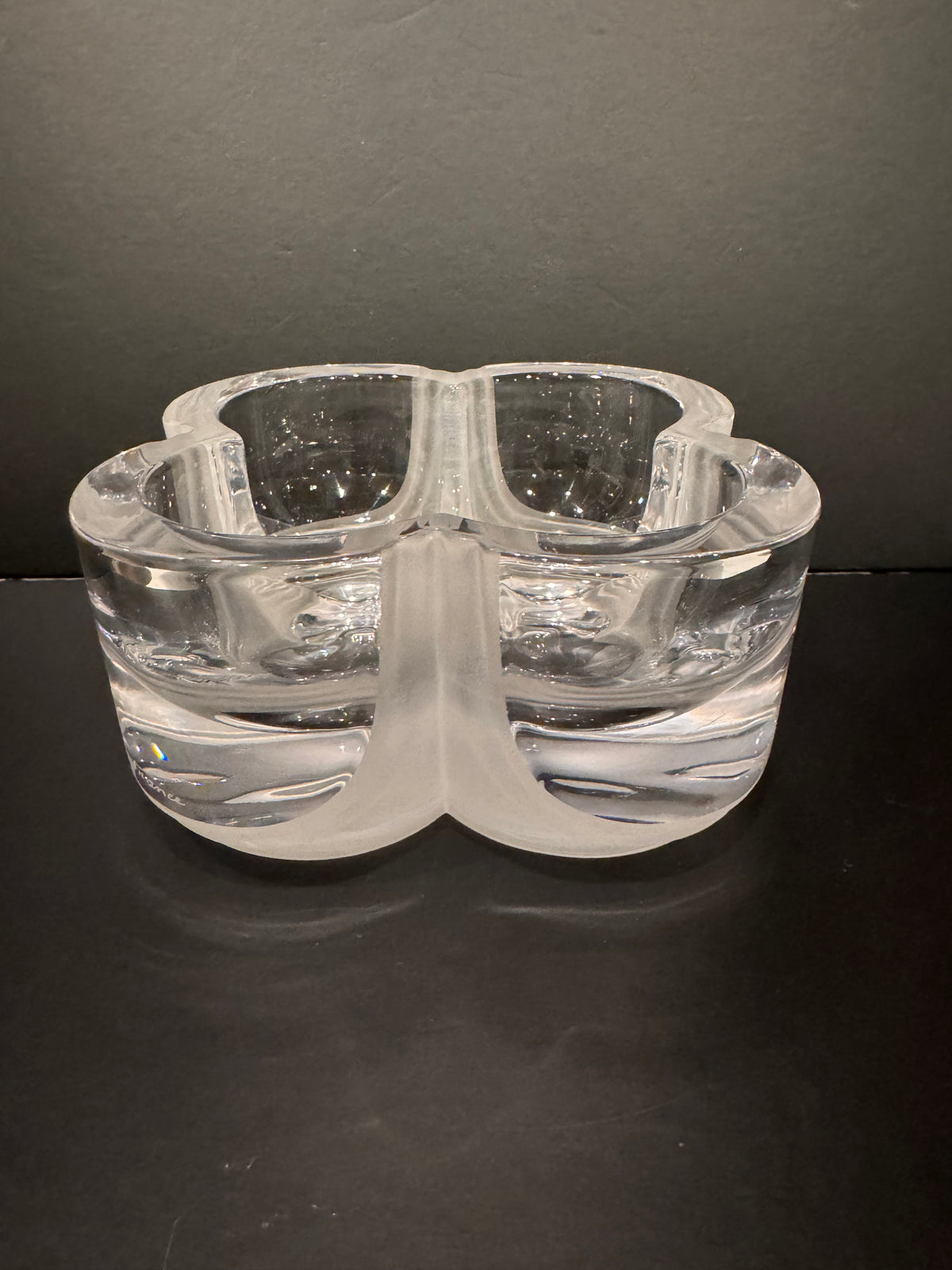 Daum France Crystal Clover Bowl