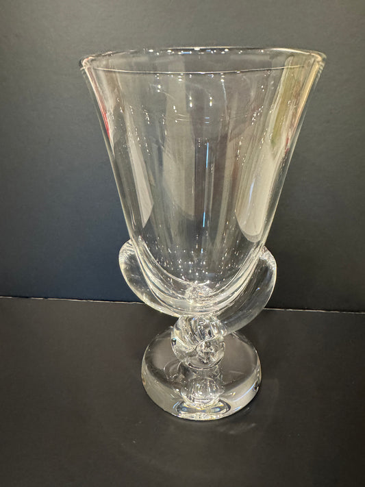 Vintage Steuben Crystal Art Glass Flower Vase #7913 George Thompson Signed