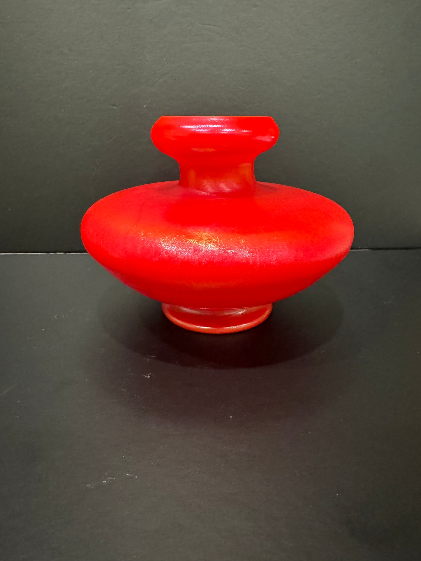 Rare Tiffany Studios Red Favrile Art Glass Vase, Louis Comfort Tiffany, Signed & Numbered
