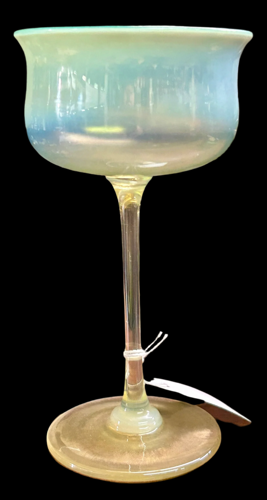TIFFANY STUDIOS PASTEL GREEN GLASS CHAMPAGNE