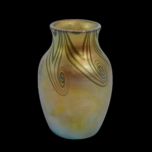 Steuben Glass Gold "Aurene" Iridescent Vase