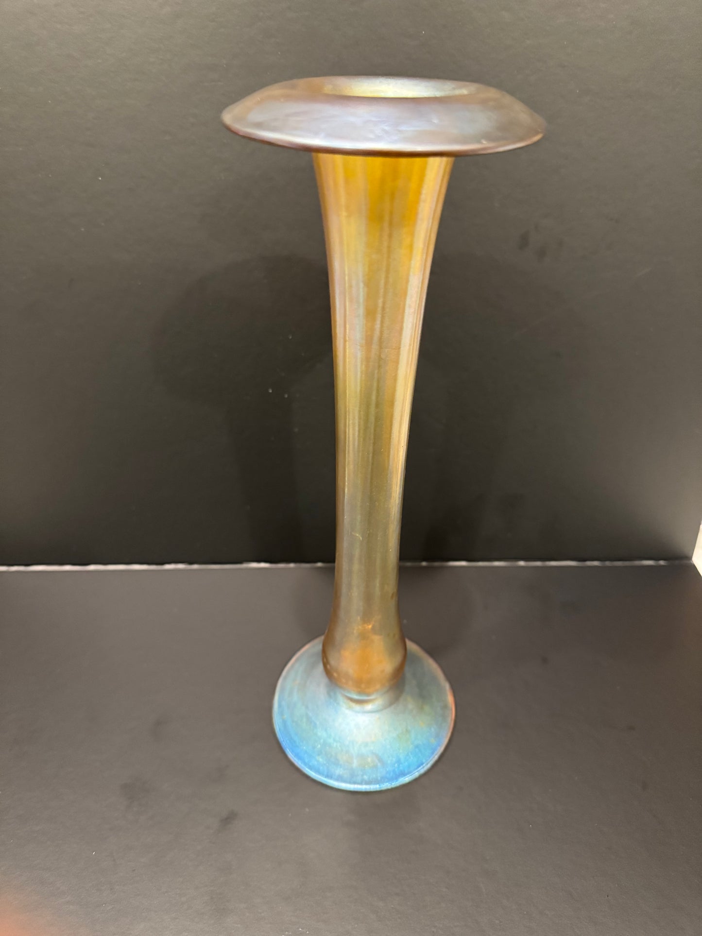 Louis Comfort Tiffany Favrile Iridescent Art Glass Bud Vase Tiffany Studios Favrile