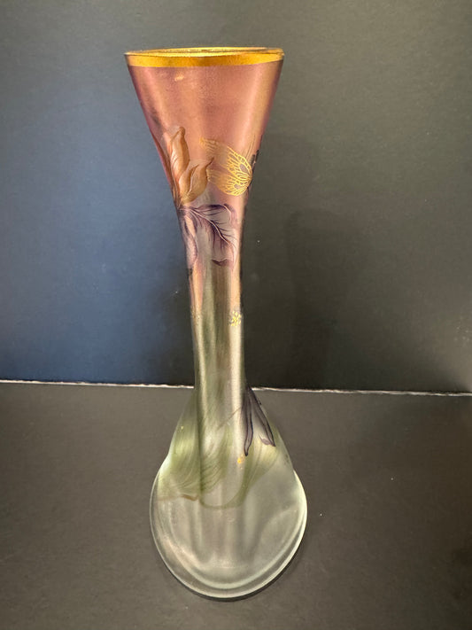 Kisslinger Art Glass - Dragonfly Dream Teardrop Vase