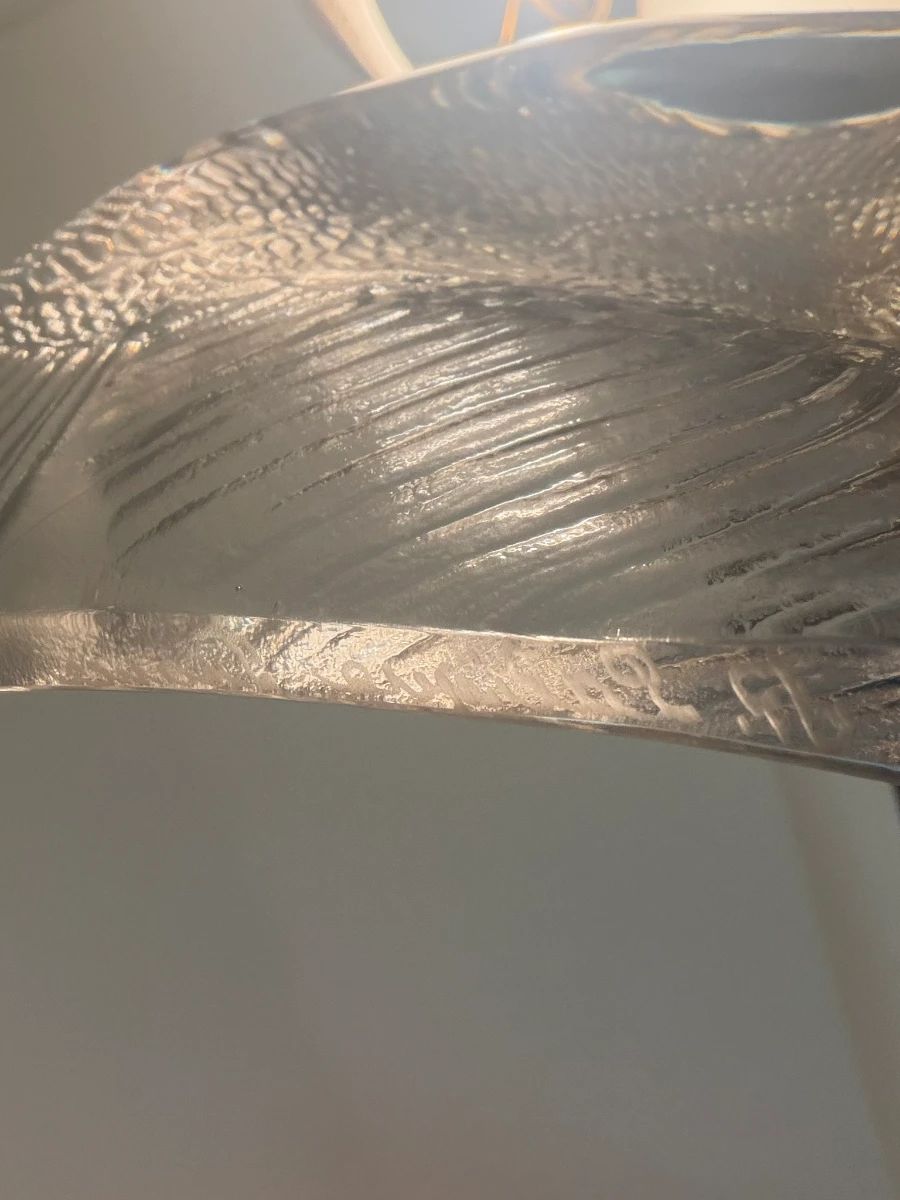 René Lalique "Gros Poisson, Vagues" Glass Fish Statuette on Illuminated Bronze Waves Base, Model No. 1100, Circa 1922