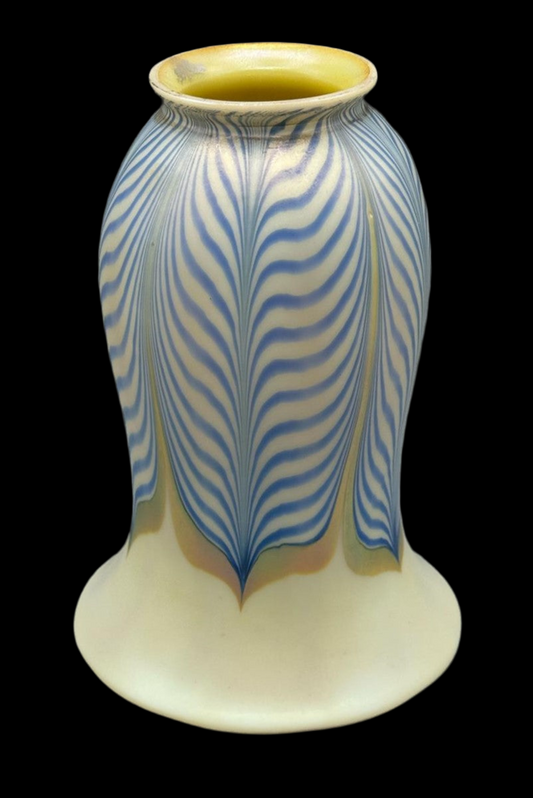 Steuben Pulled Feather Art Glass Shade