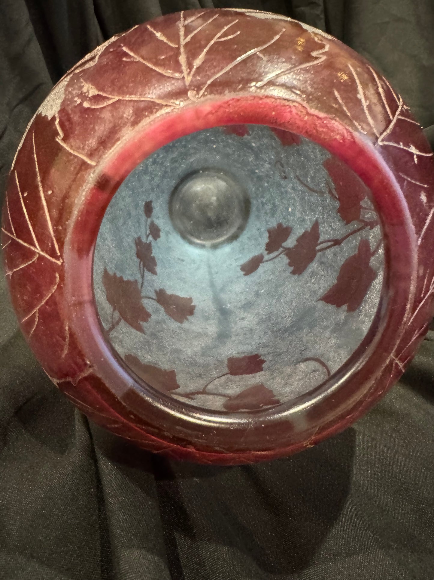 Legras Rubis Series Cameo Vase c1910