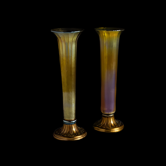 Louis C. Tiffany Furnaces, Inc. (New York, 1920–1928) Pair of Trumpet vases, c. 1925 USA