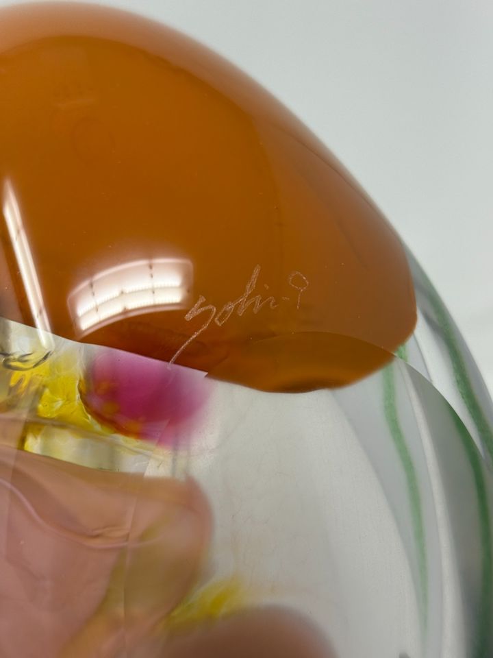Randi Solin signed "Cintura" Art Glass Vase