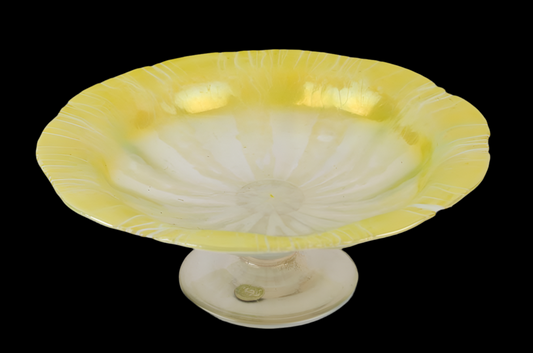 Tiffany Studios Pastel Yellow BonBon Dish