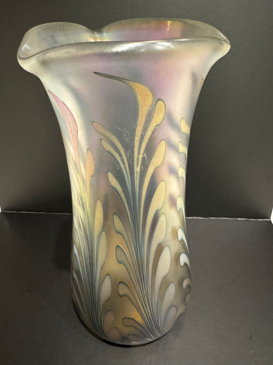 Massive Charles Lotton Art Glass Base c. 1991 11 in