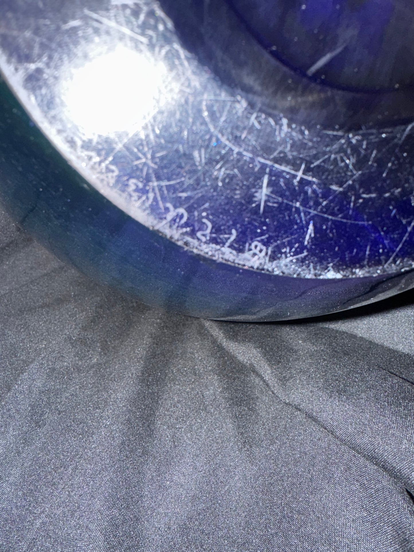 Monumental Steuben Blue Aurene Iridescent Art Glass Vase - 11" Signed, Circa 1920s